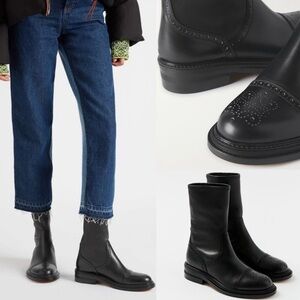 Loewe Black Boots with Logo